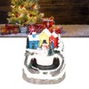 Xmas Music Box Resin Rotating Light Up Train Musical Box
