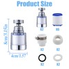 RHQFDM 2 Pieces Water Filter Faucet 360°Rotatable Faucet Filter with