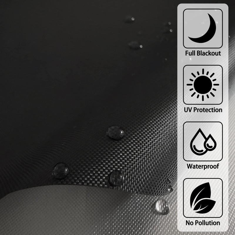 IULONEE Blackout Blind 400x145cm Portable Black Out Blinds Stick On