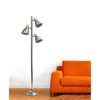Simple Designs LF2007-BSN Metal 3 Light Tree Floor Lamp, Brushed