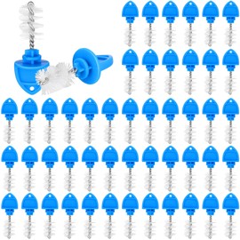 Paquete de 50 tapones de cerveza, cepillo de grifo de cerveza azul, tapón de limpieza, cepillo de higiene, enchufe de cerveza para restaurante, hogar, fiesta, bar
