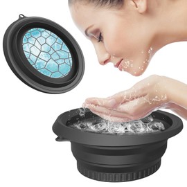 MLYLM Face Ice Bowl for Facial Ice Bath - Portable Durable Bowl for Face Ice Bath, Designed for Skin Tightening & Pore Minimizing(Black).