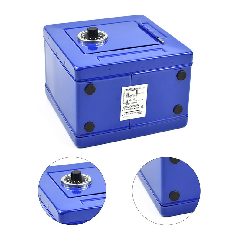 Kids Money Saving Box Knob Password Large Capacity Sturdy Iron