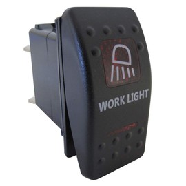 Autoagency Ac520-06-red Universal LED Rocker Switch 5 Pin Work Light [Red]