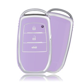 OFFCURVE Key Case Car Key Cover, Key Cover, Key Cover, Key Protective Cover, Suitable for Toyota RAV4 Land Cruiser 200 Yaris 4 GR Aygo X 86 Cross Auris Vios Prius Camry Corolla