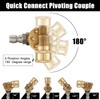 Tondiamo 2 Pcs Pressure Washer Nozzle and Pivoting Coupler Kit