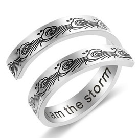 Jude Jewelers Stainless Steel Inspirational Mantra Graduation Encouragement Wedding Statement Ring, Metal, Cubic Zirconia