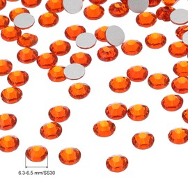 PATIKIL SS30 288 Pieces Rhinestones for Crafts and Rhinestones for Crafts, Costumes, Makeup (Orange Red)