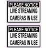 StickerTalk Live Streaming Cameras in Use Vinyl Stickers, 1 Sheet