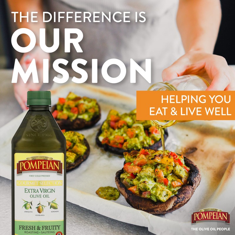 Pompeian Gourmet Selection Extra Virgin Olive Oil, First Cold Pressed,