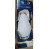 (1) Vtg GE 25w Flame Tip Pearlescent Medium Base Wall