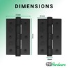EAI Black Door Hinges | 3 Inch / 76mm Matt