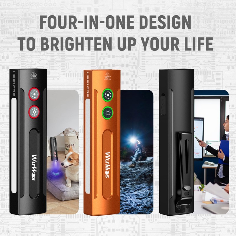 Wurkkos HD01 PRO 6-in-1 Flashlight 1200LM Flat EDC Flashlight with
