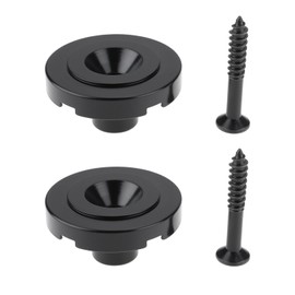 Briny River 2Pcs Slotted String Retainer Guide Compatible with Fender Precision Jazz Style Bass Guitars, Black