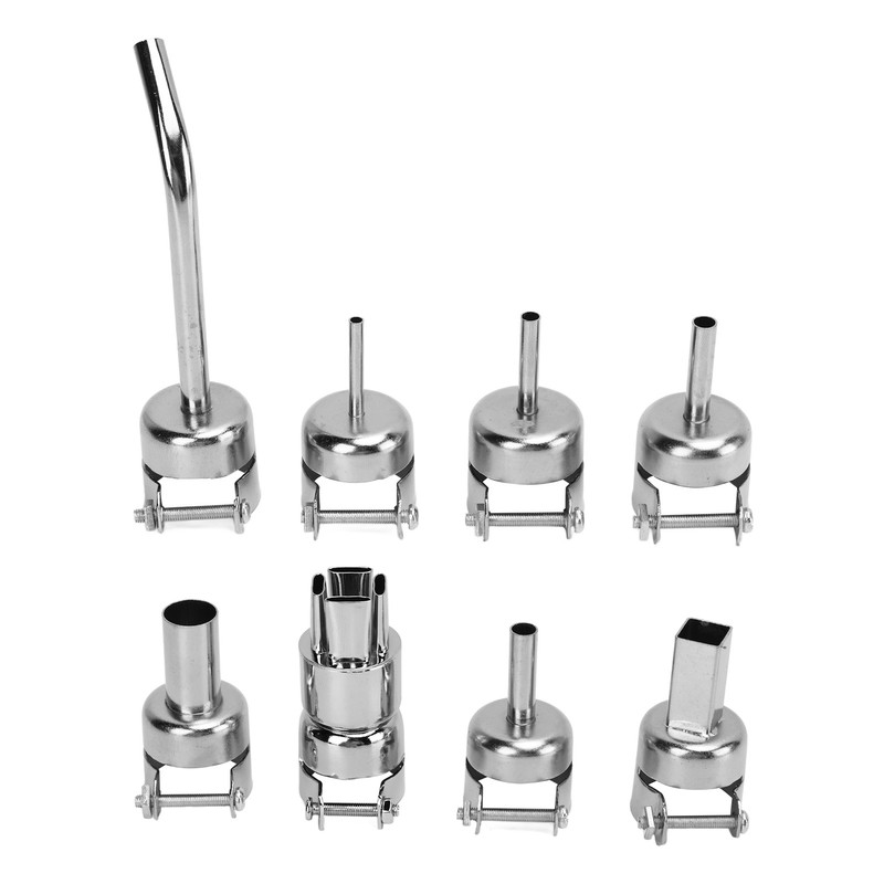 8PCS Hot Air Gun Nozzle Zinc Alloy Desoldering Nozzle Assortment