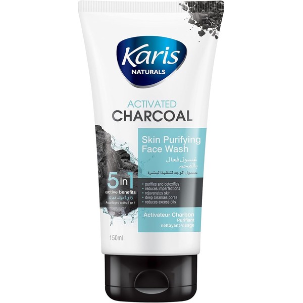 Karis Naturals Activated Charcoal Face Wash – Cleanse, Exfoliate, and