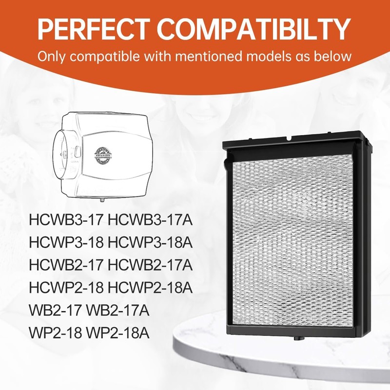 X2661 Humidifier Filter Kit Compatible with HCWB3-17 HCWB3-17A HCWP3-18 HCWP3-18A