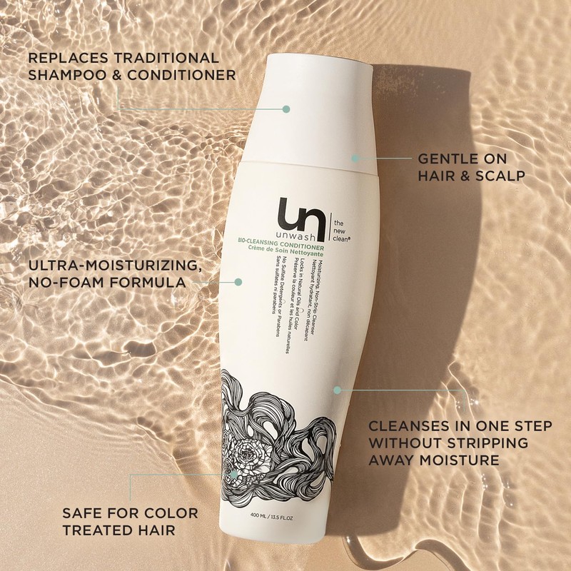 Unwash Bio-Cleansing Conditioner - Gentle, Hydrating Co-Wash Cleansing Conditioner, Sulfate