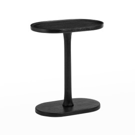 MH London Side Table - Crawford Wooden Modern C Shaped End Table - Exclusively Designed Hand Crafted Tables - End Table for Living Room, Bedroom Bedside Tables and Office