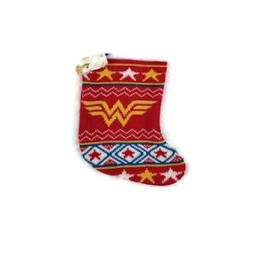 Ruz DC Wonder Woman Mini Knit Christmas Stocking- 7"
