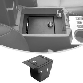 Linskip Console Valuables Safe Fit for 2010-2024 Toyota 4Runner, for 4Runner Security Console Insert, Large Console Safe for 4Runner Accessories(Black)