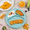 bzyoo 9-Inch Melamine Divided Plates – 3-Section Portion Control Plates,