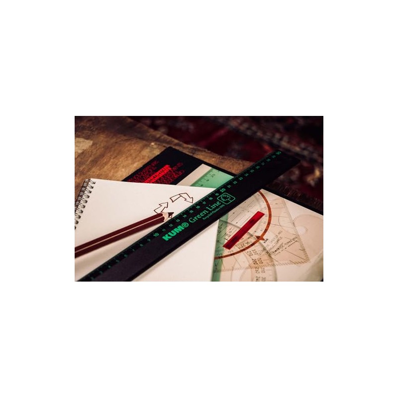 KUM AZ349.02.16-B - Lineal Green Line, 30 cm, blau, nachhaltig,