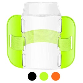 Arm Badge Holder Armband, Security Arm Badge Holder with Adjustable Strap for Emergency Workers Security Staff Doorman (Green)