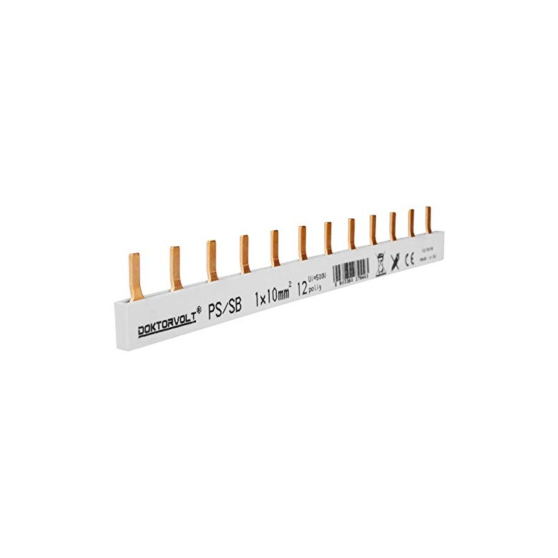 Doktorvolt Phase Rail Busbar 1P Pin 12-Pin 10mm² PS/SB Rail