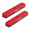 CASOMAN 2PCS 1/4" Hex Bit Organizer with Magnetic Base -