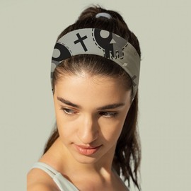 Badminton Headband, Sports Sweatband for Table Tennis & Running, Unisex Sweat-Absorbing Hair Band Free Size/13 15ea