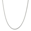 Solid 925 Sterling Silver 2mm Diamond-Cut Square Franco Necklace Chain
