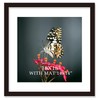 VITOIVE 18x18 Frame Black With Mat 14x14 Solid Wood Picture