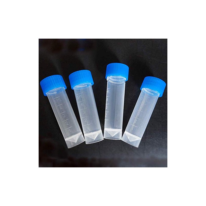 25 Pcs 5ml Plastic Test Tubes Small Graduated Vial Container