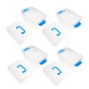 Levemolo 4pcs Desktop Organizer Box Lid and Handle Multi-purpose Storage