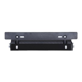 JY Sdyl Universal Flip-Up Front License Plate Frame Bracket Holder Carbon Fiber+ Mounting Screw Kit