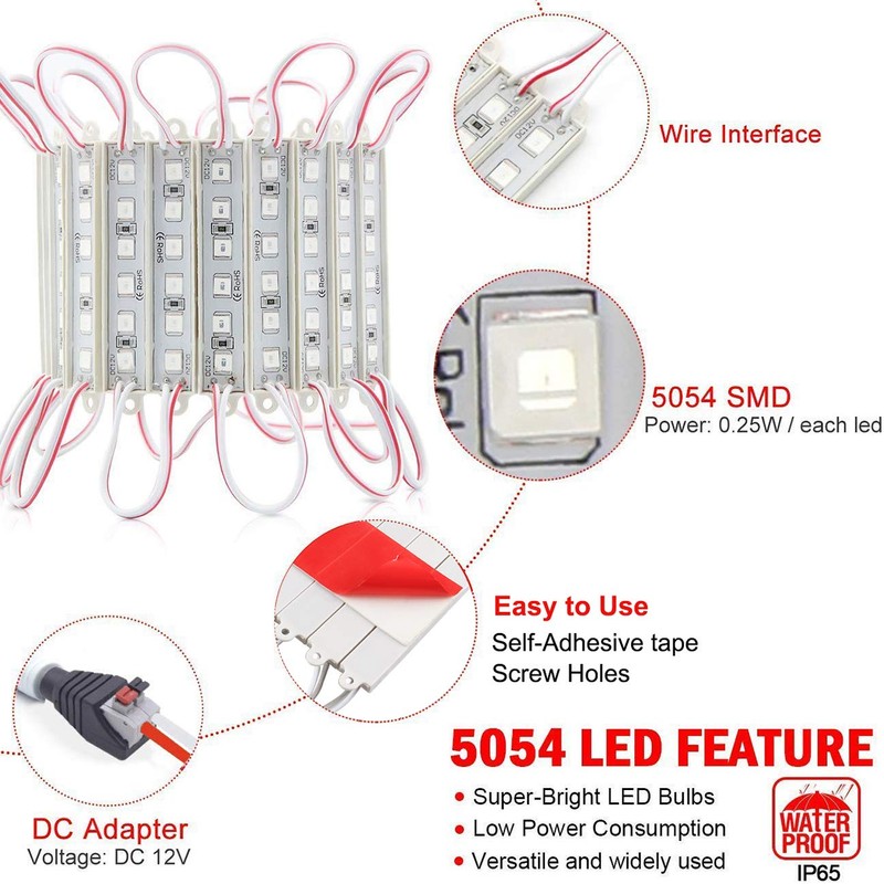 EAGWELL Storefront Lights 40 Ft 80 Pieces LED Module, 4