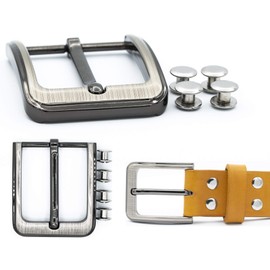 My Belt Belt Buckle 40 mm with Stainless Steel Belt Screws 5 mm, Buckle for Belt with Screw Rivets Set, Belt Rivets, Pin Buckle, Rivets for Leather