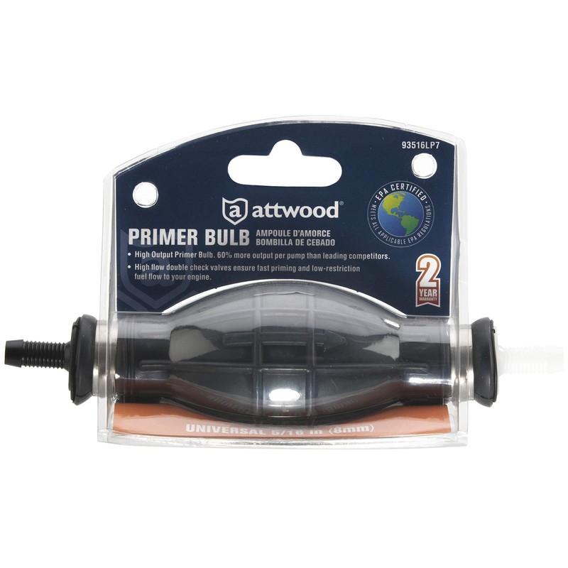 Attwood 93516LP7 Universal High-Output Primer Bulb, EPA and CARB Certified