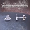 925 Sterling Silver Ladies Nautical Sailboat Stud Earrings Sail Boat