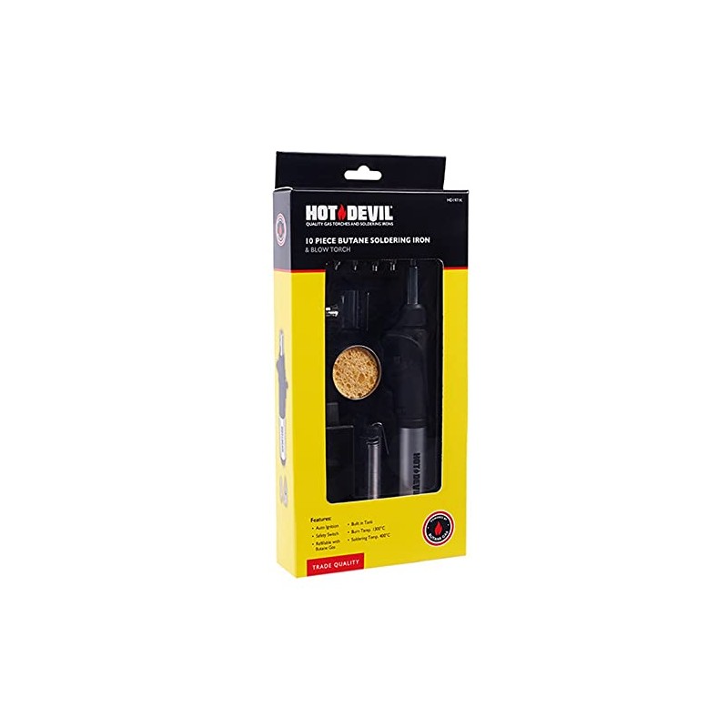 Hot Devil Blow Torch and Soldering Iron Kit 10-Pieces