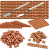 Woohome 250 PCS Miniature Bricks Gray Mini Wall Brick for