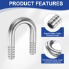 PATIKIL 1pc 9/16"(14mm) x 9/16"(14mm) Hose Barb Fitting 304 Stainless