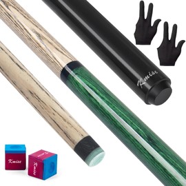 Kmise Break Jump Cue Stick, 21oz 23oz 25oz 28oz Pool Stick for Explosive Breaks and Effortless Jumps, Heavy Hitter Jump&Break Pool Cue with 14mm Pro Breaking Tip (21oz, Green)