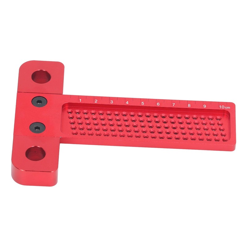 Woodworking Scriber T Square Ruler 100mm Aluminum Alloy Hole Positioning