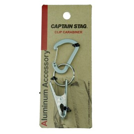 Captain Stag UM-1882 Clip Carabiner, Aluminum Accessory, Silver