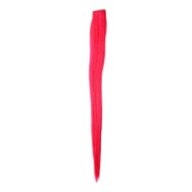 WIG ME UP - YZF-P1S18-113/TF2315 One Clip Clip-In extension strand highlight straight micro clip, 1,5 inch wide, 18 inches red and pink mix