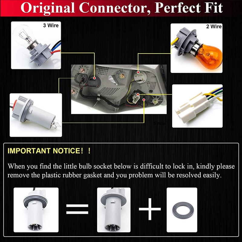 92450-3Q000 Tail Light Harness Rear Light Assembly Compatible with Hyundai