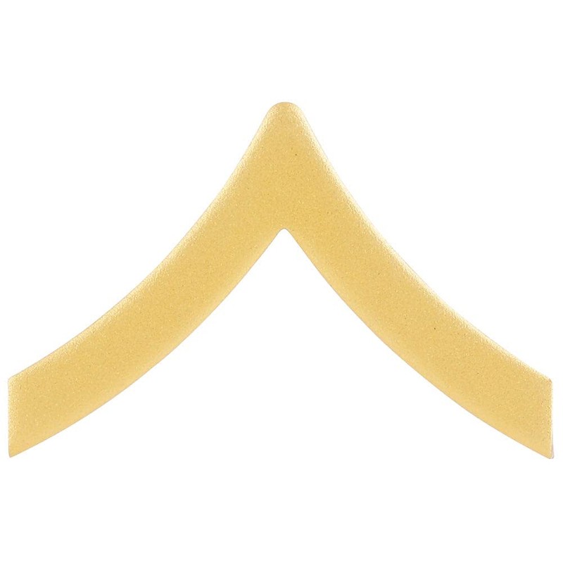 USMC Chevron Satin Gold PFC Private 1st Class