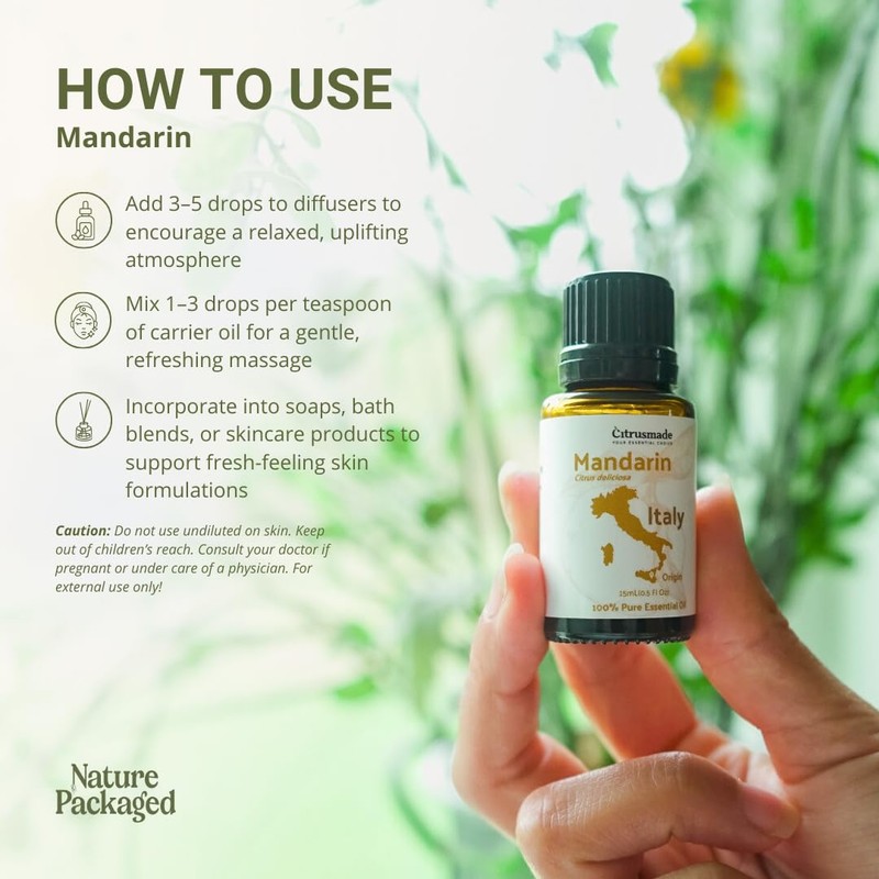 Nature Packaged Pure Mandarin Essential Oils - Direct from Citrusmade